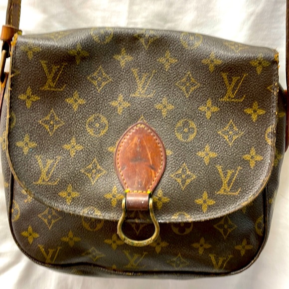 Louis Vuitton vintage leather 3 compartment shoulder bag 9x8x2 - Picture 1 of 15